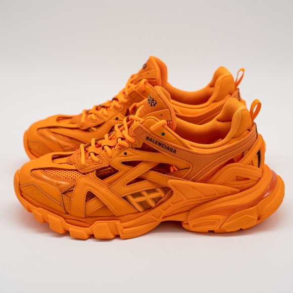 size 40 EU / 7 US Balenciaga Track 2 Sneakers Orange Open - Picture 4 of 16